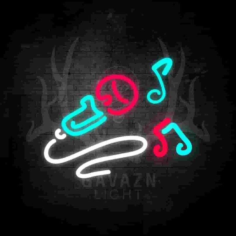 تابلو نئون میکروفون