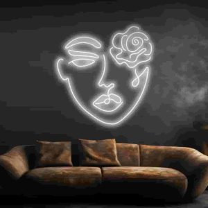 تابلو نئون دختر چشم گلی