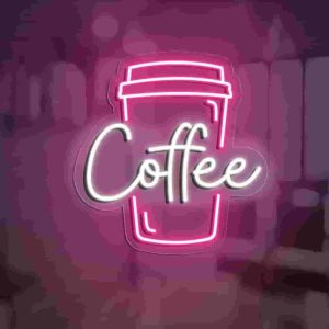 تابلو نئون قهوه بیرون بر