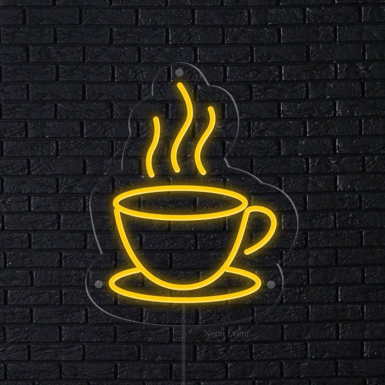 تابلو نئون فنجان قهوه کوچک