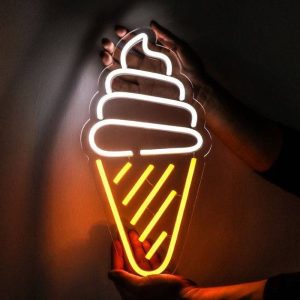 تابلو نئون بستنی قیفی