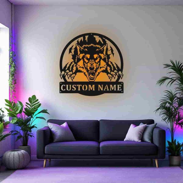 تابلو بک لایت گرگ 2