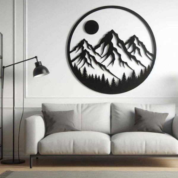 تابلو چوبی طبیعت صبح