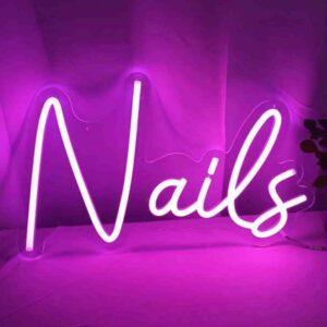 تابلو نئون نوشته فانتزی ناخن