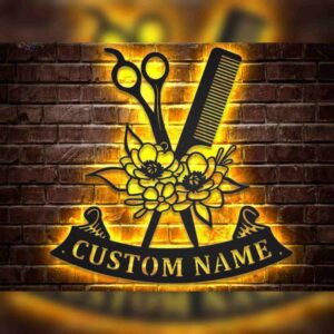 تابلو بک لایت لوازم آرایشگر 3