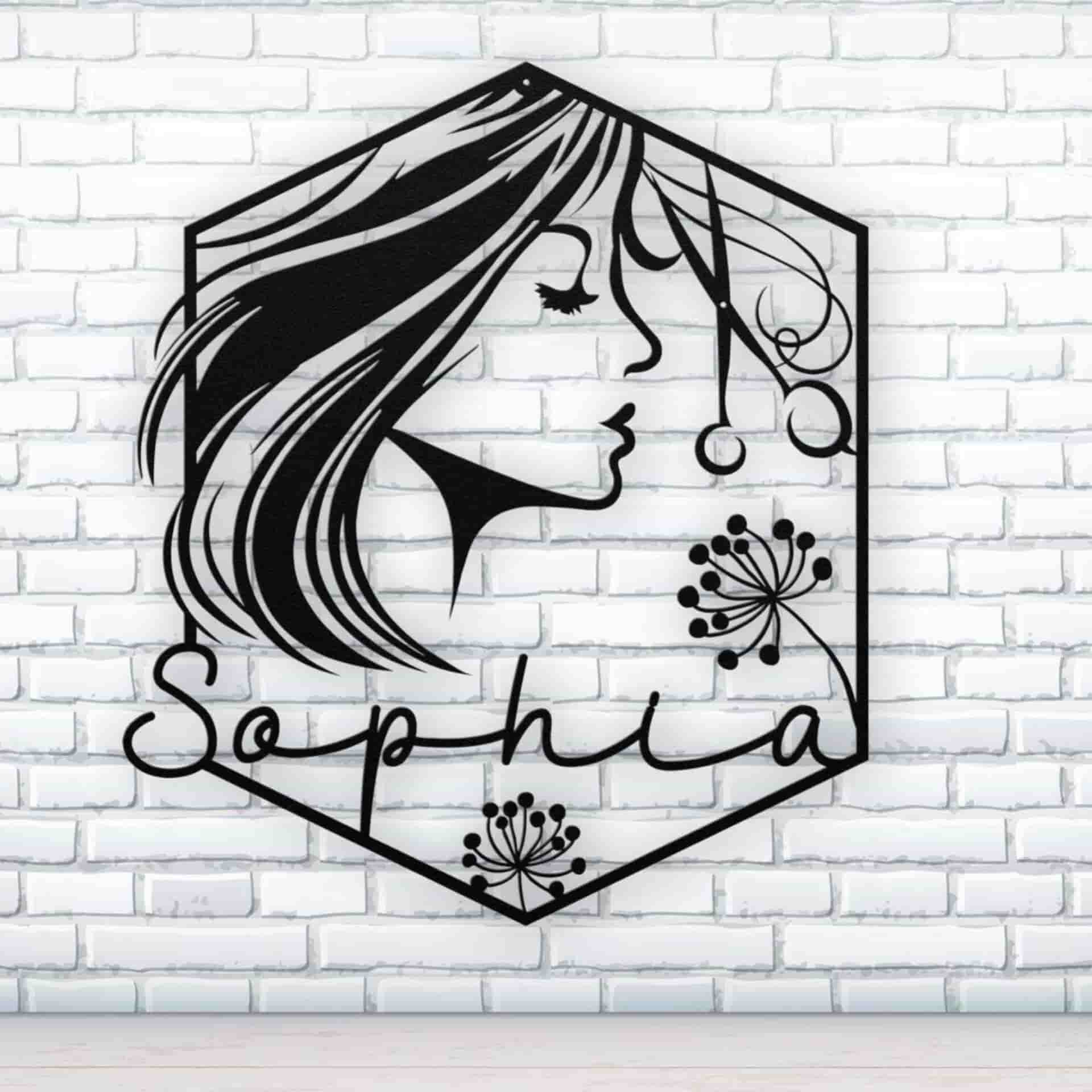 تابلو چوبی دختر خفن