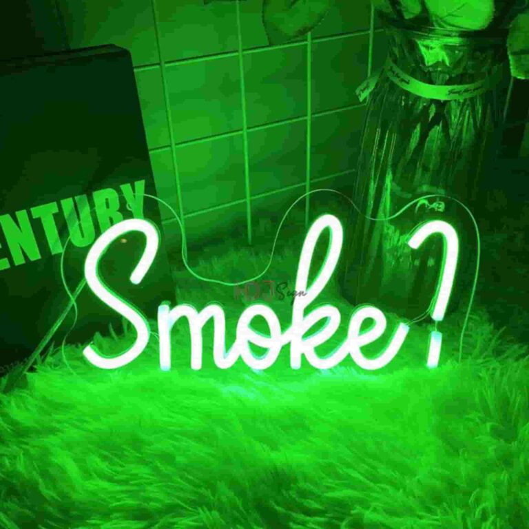 تابلو نئون نوشته smoke