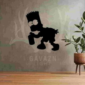 تابلو چوبی سیمپسون بازیگوش