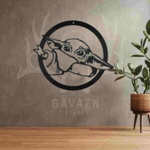 تابلو چوبی آدم فضایی