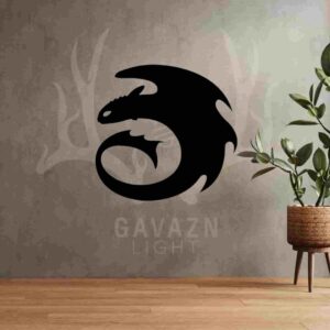 تابلو چوبی اژدها