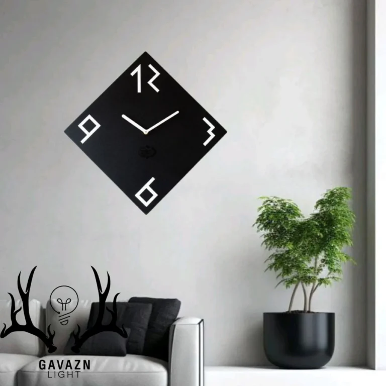 ساعت دیواری طرح لوزی
