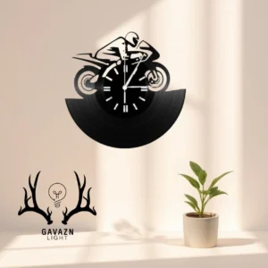 ساعت دیواری طرح موتور سواری