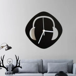 ساعت دیواری طرح هدفون