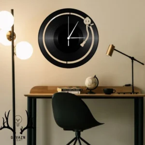 ساعت دیواری طرح گراموفون