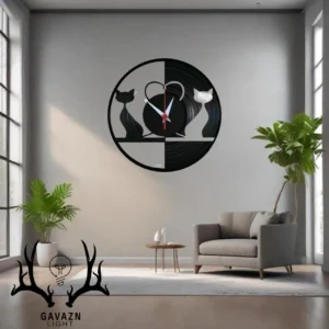 ساعت دیواری طرح گربه 2