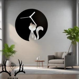 خرید ساعت دیواری طرح گربه 3