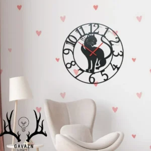 ساعت دیواری طرح گربه