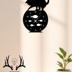 خرید ساعت دیواری طرح گربه 4