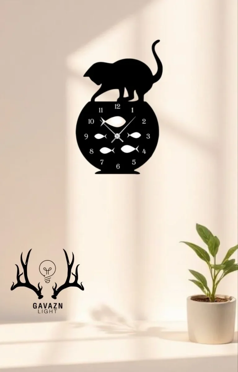 خرید ساعت دیواری طرح گربه 4