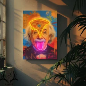 خرید تابلو فتو نئون انتزاعی انیشتین