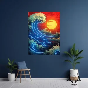 فتو نئون غروب دریا