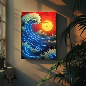 خرید فتو نئون غروب دریا