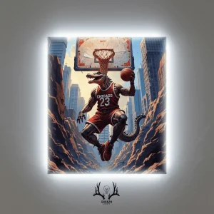 تابلو بک لایت تمساح بسکتبالیست