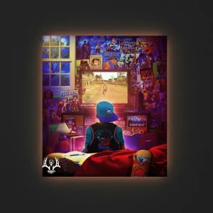 تابلو بک‌ لایت گیمر قدیمی