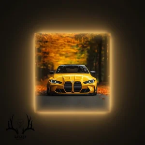 تابلو بک لایت BMW M4 زرد