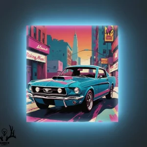 تابلو بک لایت Ford Mustang Classic