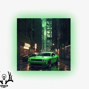 تابلو بک لایت دوج چلنجر سبز