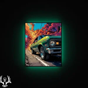 تابلو بک لایت کلاسیک سبز