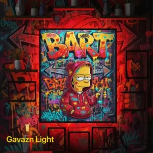 تابلو بک لایت Bart Simpson