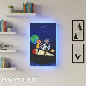 تابلو بک‌لایت طرح ریک و مورتی