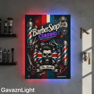 تابلو بک لایت آرایشگر گنگ