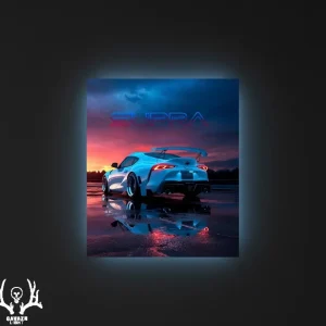 تابلو بک لایت Toyota Supra آبی