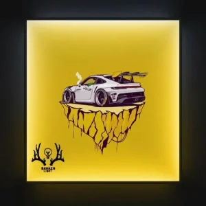 تابلو بک لایت خودرواسپرت سفید