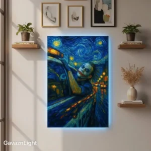 تابلو بک لایت طرح جوکر ون گوگ