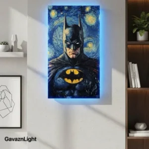 تابلو بک‌ لایت طرح بتمن ون گوگ