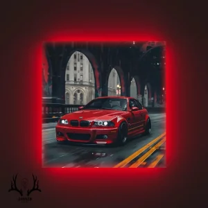 تابلو بک لایت BMW M3 قرمز