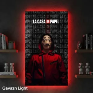 تابلو بک‌ لایت طرح La Casa de Papel