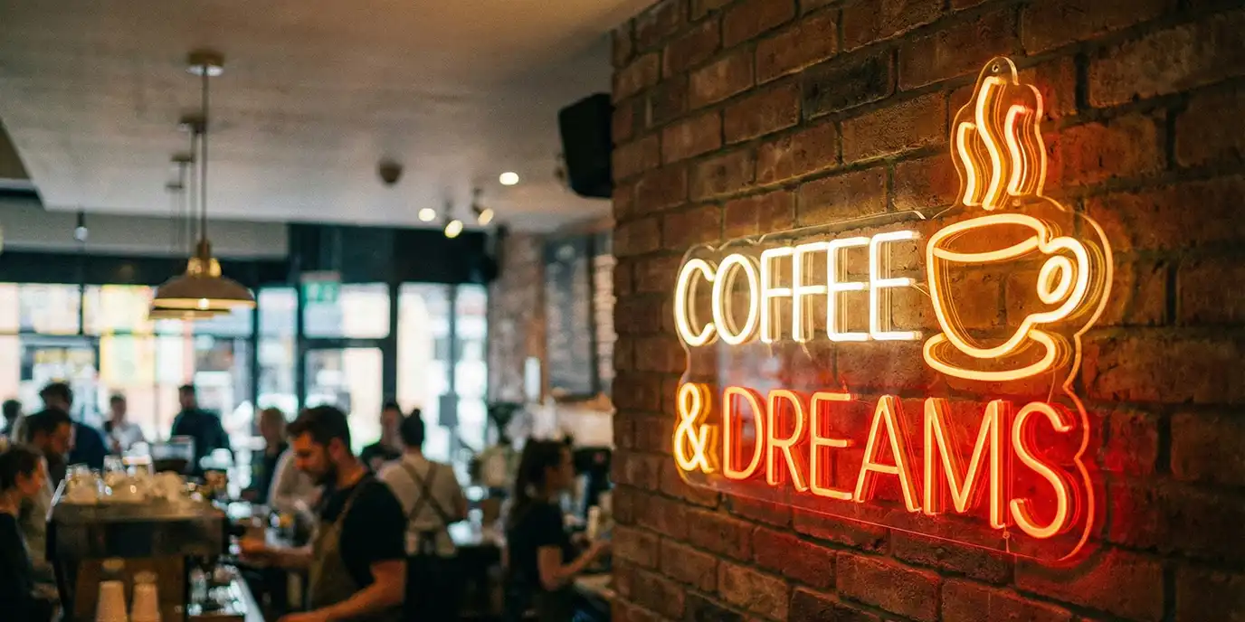 تابلو نئون قهوه