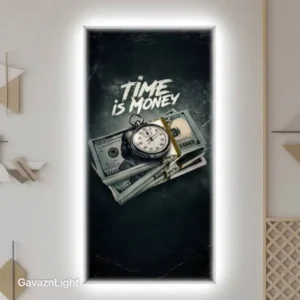 تابلو بک لایت time is money
