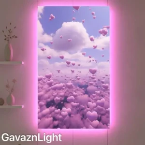 تابلو بک لایت طرح آسمان ابری