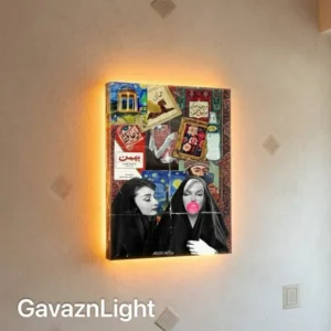 تابلو بک لایت ایرانی انتزاعی