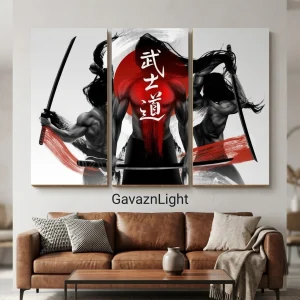 تابلو سه تکه Three Samurais