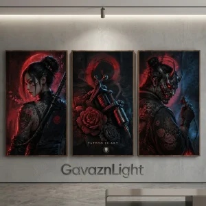 تابلو سه تکه Samurai